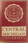3X5 Maroon Decal With Seal And Central Michigan