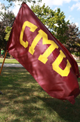 3X5 Maroon Nylon Flag With Gold Sewn Cmu