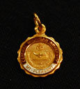3/8In, 1/20 12K Gold Filled Charm - C M U Seal