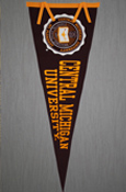 12X30 Pennant With 2 Clr Seal And Central Michigan