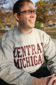 Oxford Crew With Maroon Central Michigan Print