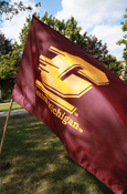 3X5 Maroon Nylon Flag With Gold C Screenprint