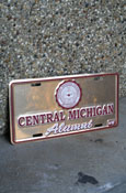 Gold Alumni License Plate With Seal And Cent Mich
