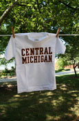 White T-Shirt W/ Maroon And Gold Central Michigan