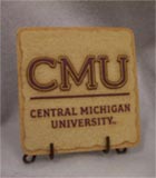 4 Inch Textured Ceramic Tile Plaque With Easel