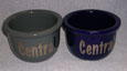 Ceramic Snack Bowl With Silver Central Text