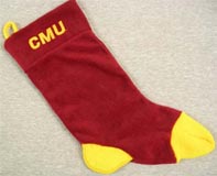 Maroon And Gold Cmu Holiday Stocking