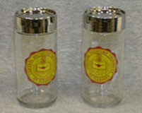 Clear Glass Salt And Pepper Shaker Set W/Cmu Seal