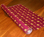 Maroon Fabric With Gold Chippewas Priced Per Yard