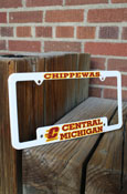 Central Michigan Chippewas White License Plate Frame