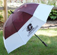 Maroon And White Umbrella W/Flying "C" - 62" Cover