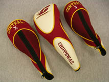 3 Pack Of Golf Club Head Covers With Zip And "C"