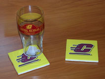 Gold Coaster With Maroon Flying "C"