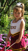 Maroon And Gold C M U Cheerleader Outfit - 3Pc Set