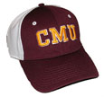 Maroon Hat W/White Mesh Back & Gold C M U - A-Flex
