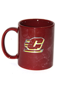 Maroon 11Oz Mug W/White Marble Effect & Pewter "C"
