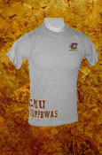 Youth Grey T-Shirt W/ C M U Chippewas On Bottom