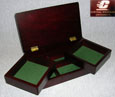 Mahogany Jewelry Box With Engraved "C" On Lid