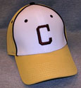 Flexfit White And Gold Chippewas Hat W/ Block "C"