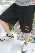 Black Mesh Shorts W/Central Michigan Logo