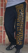 Black Sweatpants W/ Chippewas Down Left Leg