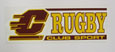 Club Rugby Car Decal W/ Flying "C"