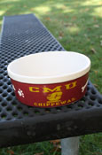 C M U Chippewas Maroon Dog Bowl