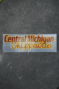 Maroon & Gold Cent.Mich. Decal W/Script Chippewas