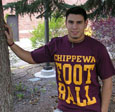 Maroon Chippewa Football T Shirt