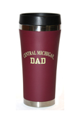 Gold Central Michigan Dad Travel Mug