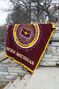 62X62 Blanket With Central Michigan Univ. Seal