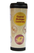 Dimpled/Glitter Central Michigan Tumbler