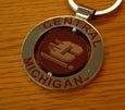 Central Michigan Key Tag W/ Maroon "C" Spinner