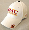 White C M U Hat W/ Flying "C" On Bill - Flex Fit