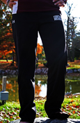 Ladies Black Cold Gear Pants W/ Central Michigan
