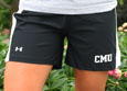 White And Black Women's Heat Gear Shorts
