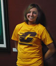 Gold T-Shirt W/Maroon Textured Flying "C"