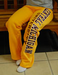 Gold Sweatpants W/ Block Central Michigan