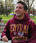 Maroon Hood W/Distressed Central Michigan Print