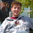 Oxford Zip-Up W/Distressed Central Michigan Print