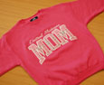 Pink Crew W/Plaid "Mom" & Cent. Mich. Embroidery