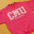Pink Crew W/Plaid "Cmu" & Grandma Embroidery