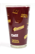 Glass W/Maroon Background & Assorted C M U Print