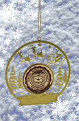 Ornament With Seal - Metal Gold Cut-Out