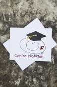 C M U Notecard-Student W/Grad Cap/Congrats Inside
