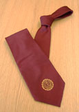 Maroon Tie W/ Embroidered Gold Seal