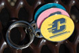 Assorted Color Flying "C" Glitter Key Chains