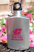 17Oz Silver Central Michigan Canteen