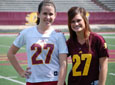 Maroon Or White Ladies Adidas Football Jersey -#27
