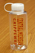 Clear 36Oz Sport Bottle W/ Central Mich Chippewas